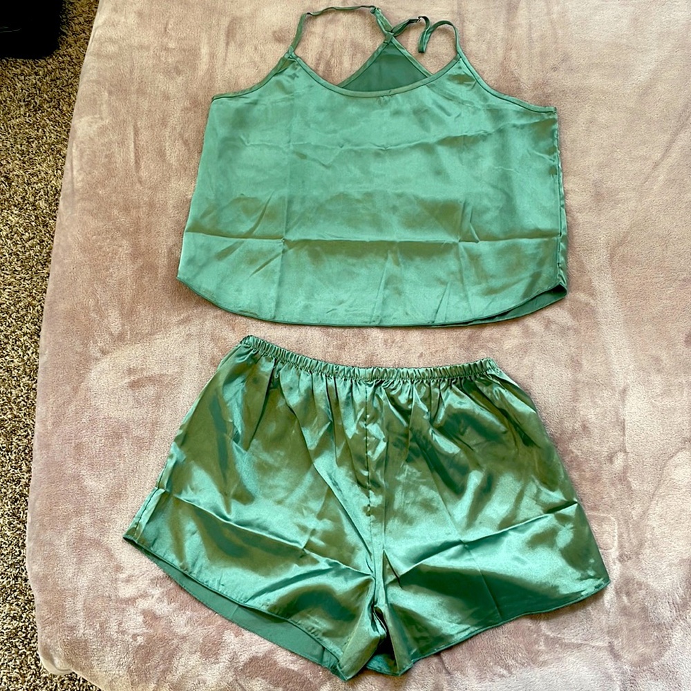 SHEIN silky pajama set